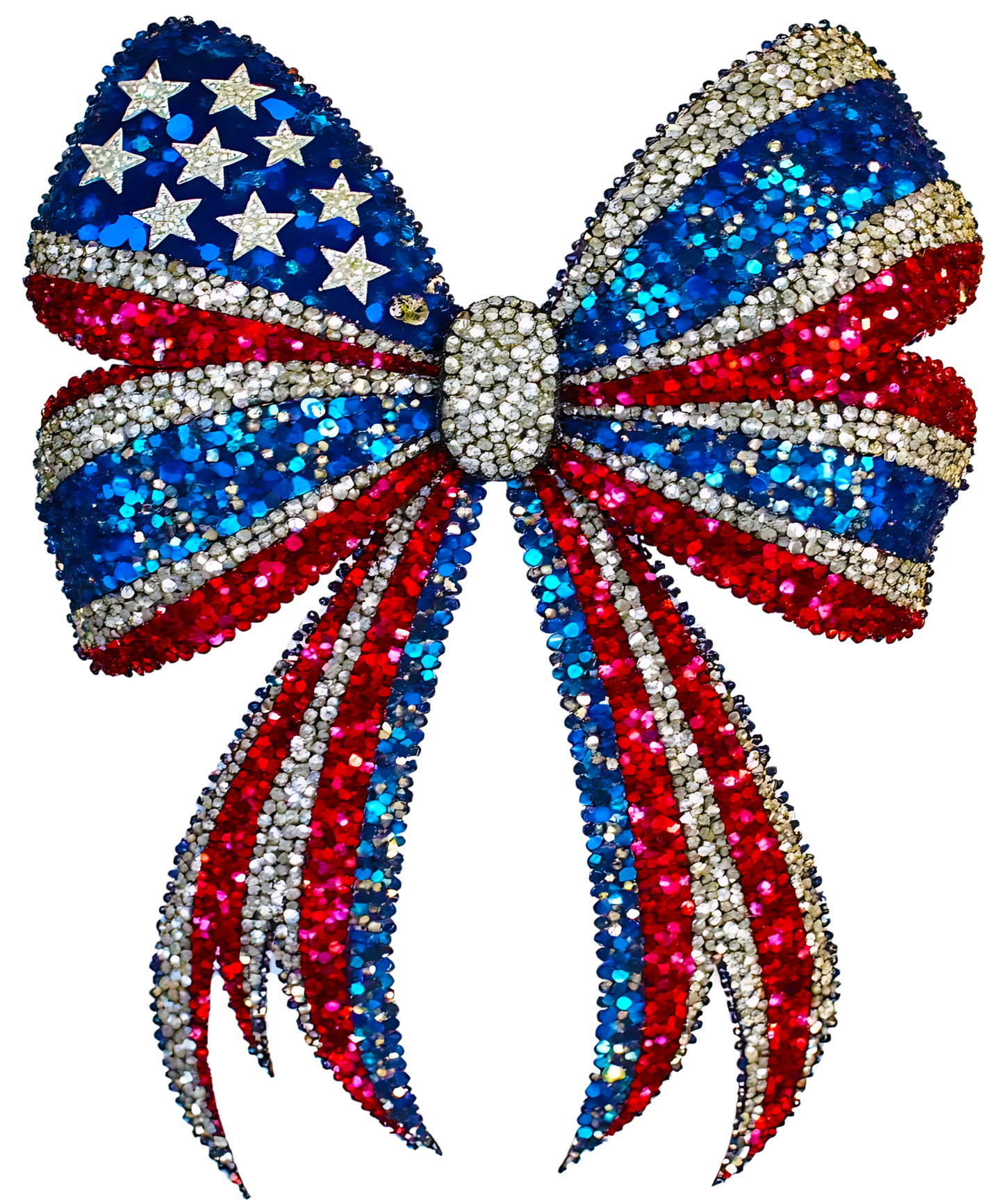 PATRIOTIC RHINESTONE BOW