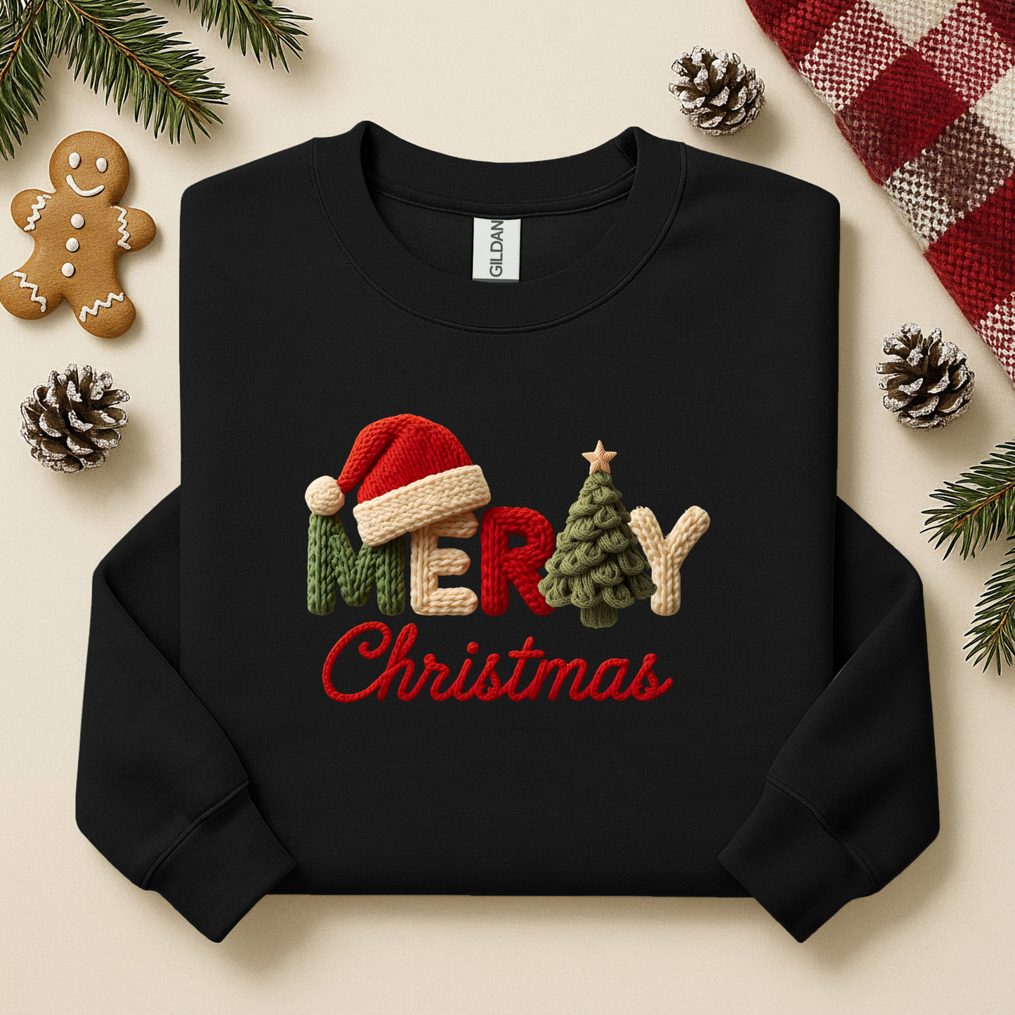 Merry Santa Hat Faux Yarn   YOUTH & ADULT SIZES