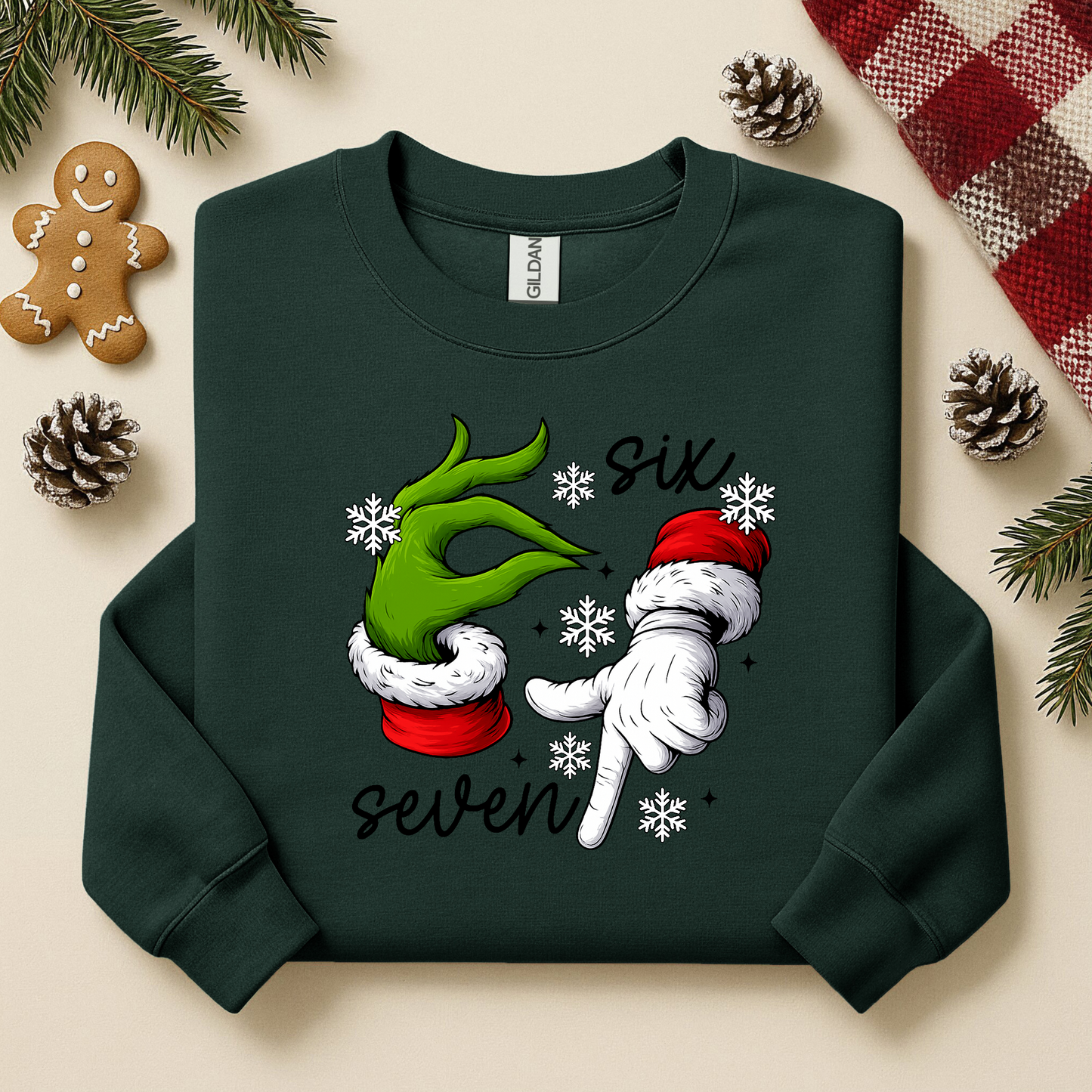 Six Seven Christmas Fingers  YOUTH & ADULT SIZES