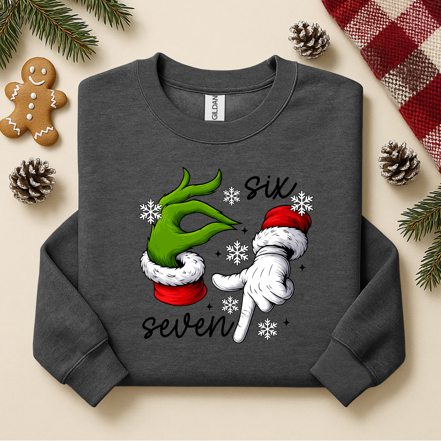 Six Seven Christmas Fingers  YOUTH & ADULT SIZES