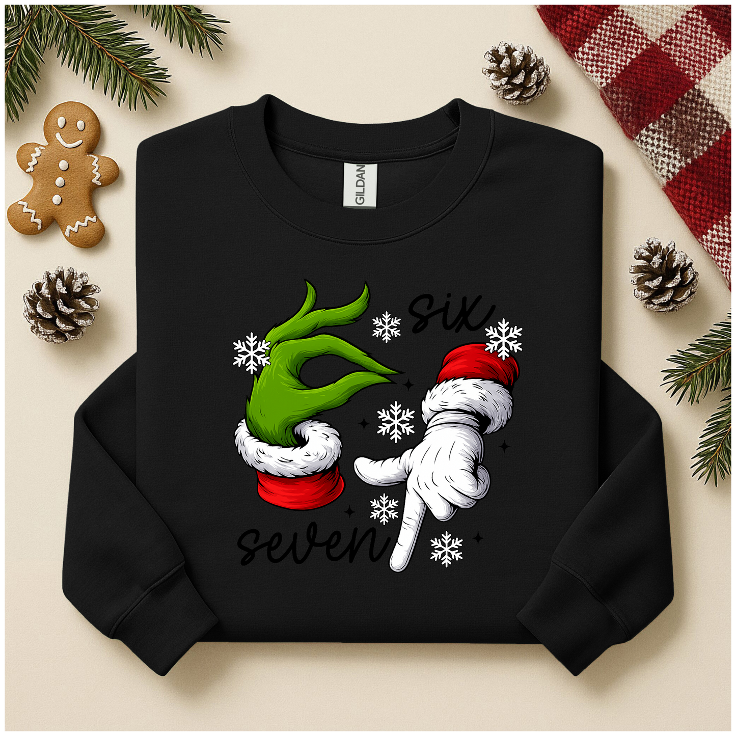 Six Seven Christmas Fingers  YOUTH & ADULT SIZES