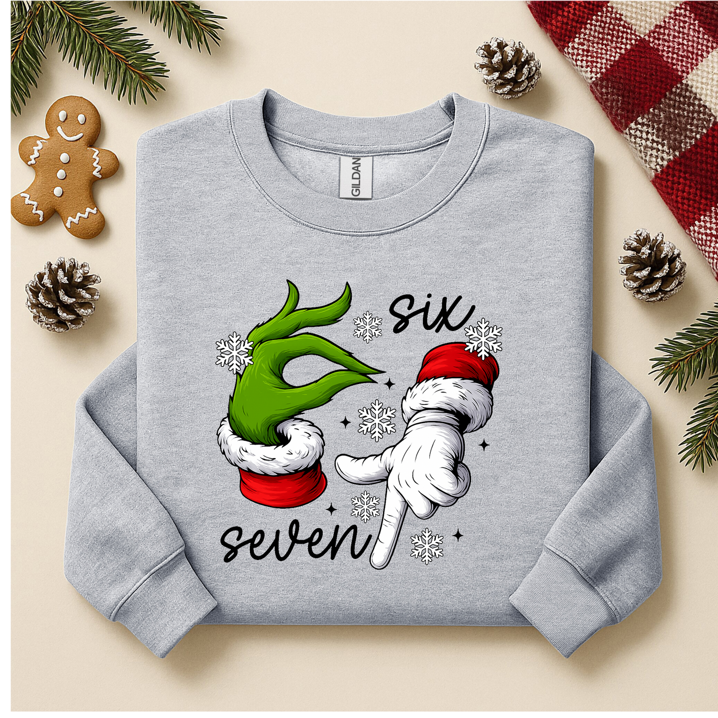 Six Seven Christmas Fingers  YOUTH & ADULT SIZES